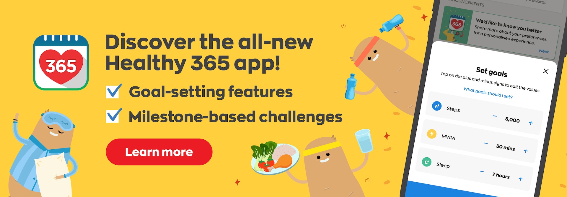 Discover the all-new Healthy365 app