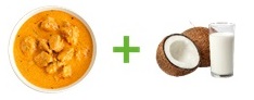 Chicken curry cooked with coconut milk is higher in calories than curries that are not cooked with coconut milk.