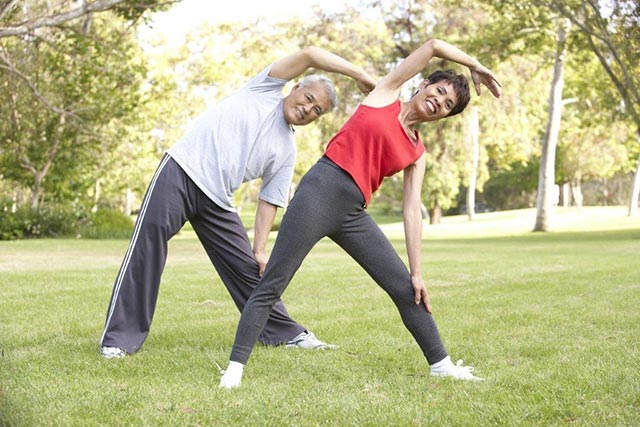 Stay physically active but remember to stretch before and after exercise.