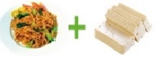Including tofu in your beehoon meal can increase your protein intake.