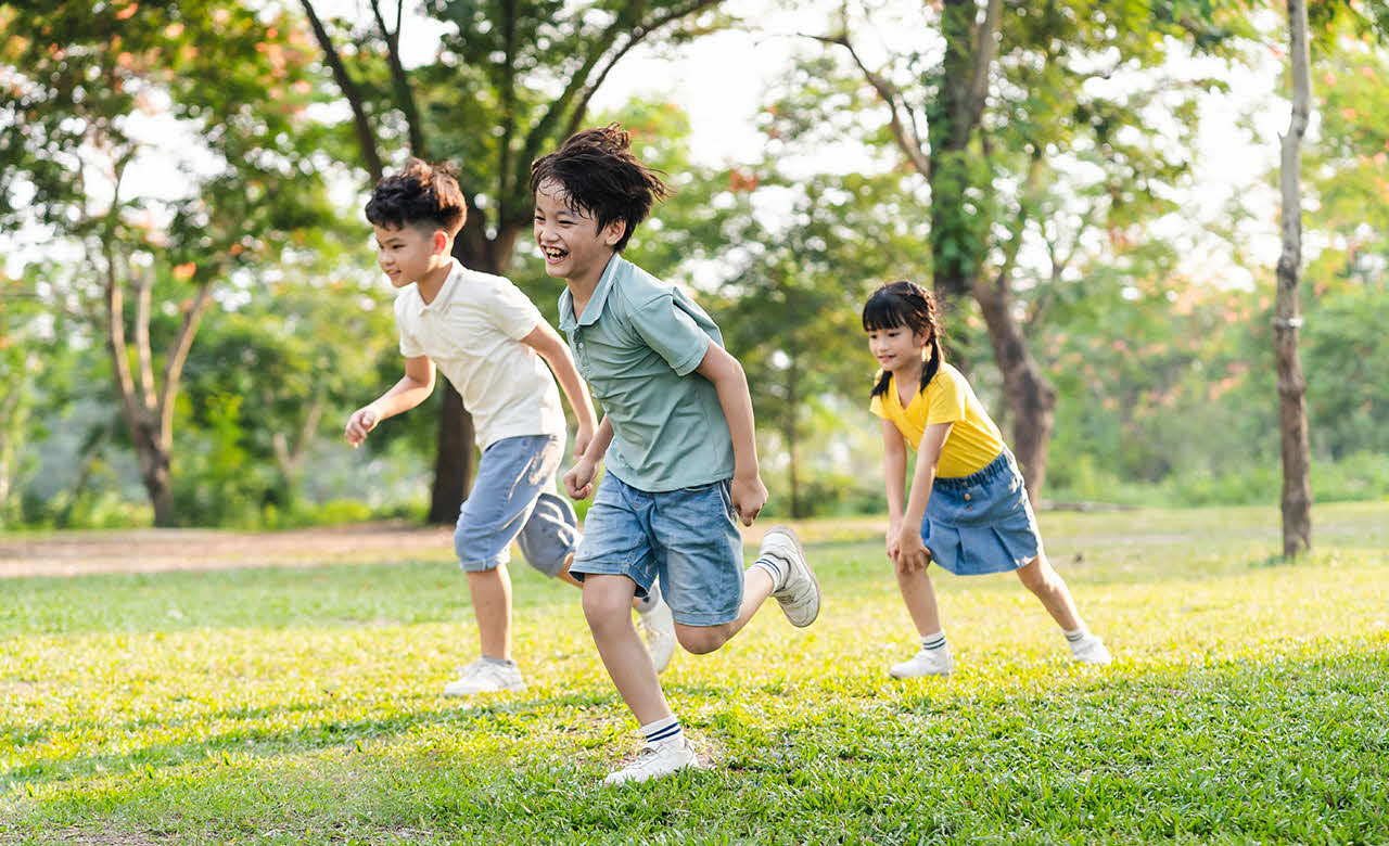 Children playing outside